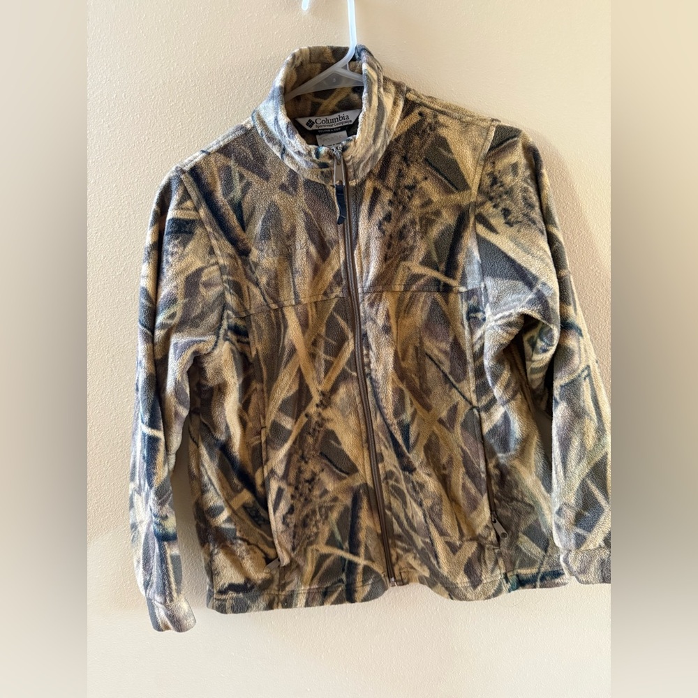Columbia Kids Fleece‎ Camo Jacket Size 10/12 Youth